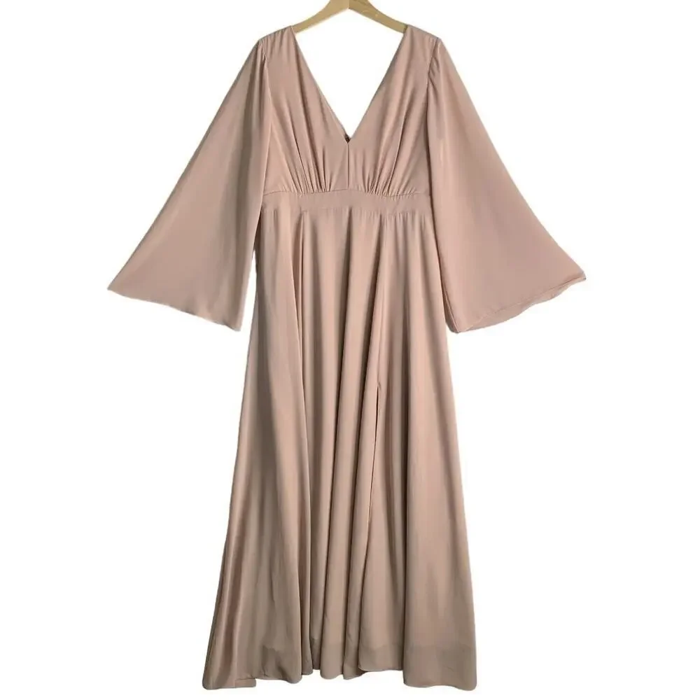 Anthropologie BHLDN Doria Chiffon Maxi Dress Womens Size 16 NWT $330 - Picture 5 of 12